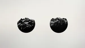 Black And White Aesthetic Mountains In Circles Wallpaper