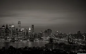 Black And White Aesthetic Pc City Wallpaper