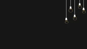 Black And White Aesthetic Pc Light Bulbs Wallpaper