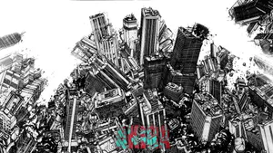Black And White Akira Doomed City Wallpaper