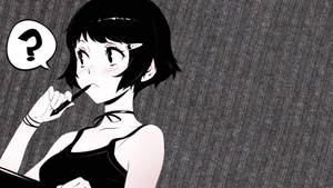 Black And White Anime Wondering Wallpaper