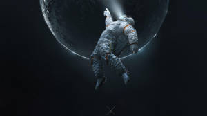 Black And White Astronaut Acrobatic Wallpaper