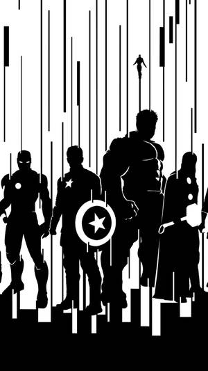 Black And White Avengers Iphone Background Wallpaper