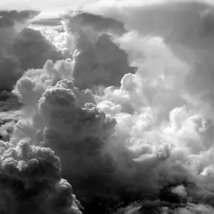 Black And White Cotton-like Cloud Wallpaper