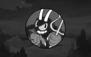 Black And White Cuphead The Devil Wallpaper