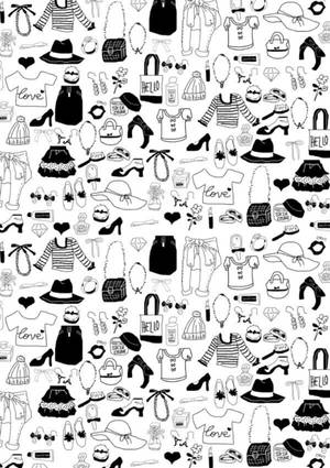 Black And White Fashion Icons Wallpaper