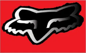 Black And White Fox Racing Logo Wallpaper