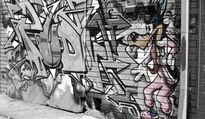 Black And White Graffiti Tags And Cartoons Wallpaper