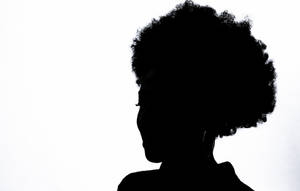 Black And White Hd Afro Silhouette Wallpaper