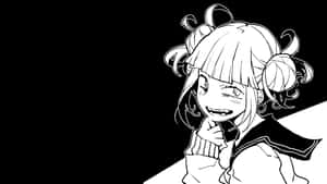 Black And White Himiko Toga Aesthetic Wallpaper