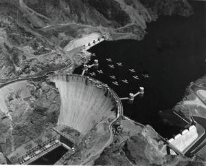 Black And White Hoover Dam Wallpaper