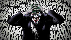 Black And White Joker Crazy Laugh Wallpaper