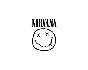 Black And White Logo Nirvana 4k Wallpaper