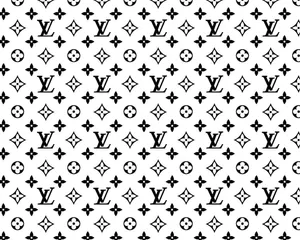 Black And White Lv Monogram Desktop Wallpaper