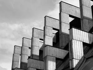 Black And White Modern Architecture In Lithuania Wallpaper