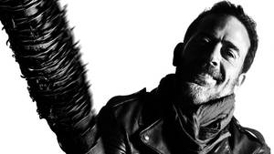 Black-and-white Negan Smiling Wallpaper