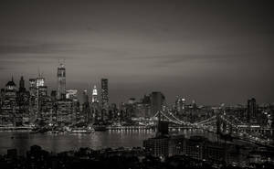 Black And White New York City Lights Wallpaper