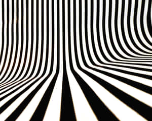 Black And White Striped Cool Optical Illusions Wall Wallpaper