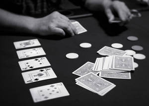 Black And White Texas Hold'em Wallpaper