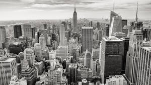 Black And White Towering New York Wallpaper