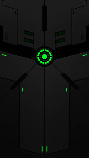 Black Android Neon Green Reactor Wallpaper