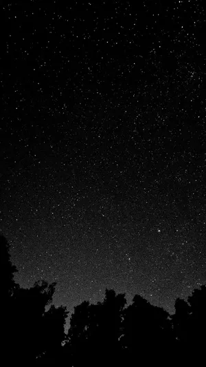 Black Android Night Sky Wallpaper