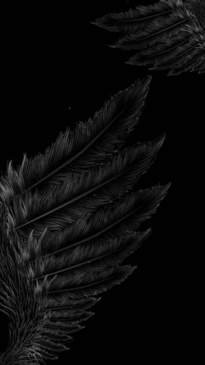 Black Angel Wings Vertical Wallpaper