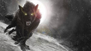 Black Angry Werewolf Wallpaper