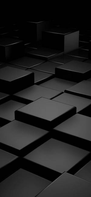 Black Apple Iphone Background Of Cubes Wallpaper
