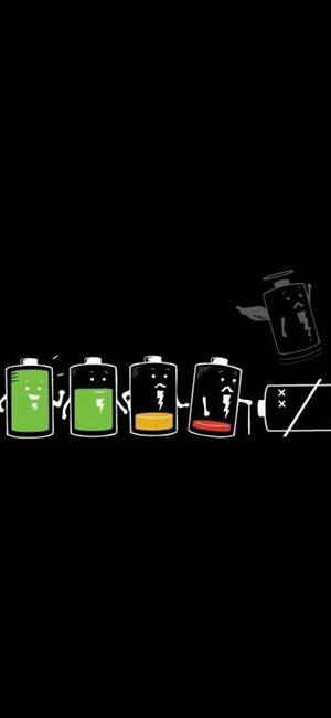 Black Apple Iphone Cute Battery Life Wallpaper
