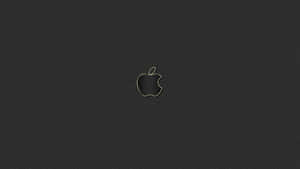 Black Apple Logo In Dark Gray Wallpaper