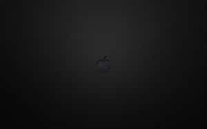 Black Apple Logo In Dark Theme Wallpaper