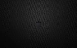 Black Apple Logo In Dark Theme Wallpaper