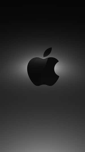 Black Apple Logo In Gray Black Wallpaper