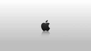 Black Apple Logo With Shadow Wallpaper