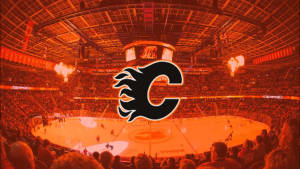 Black Calgary Flames Logo Wallpaper