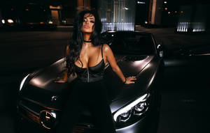 Black Car Hd Sexy Woman Wallpaper