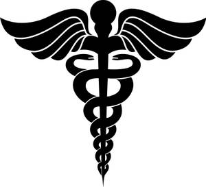 Black Cauduceus Medical Symbol Wallpaper
