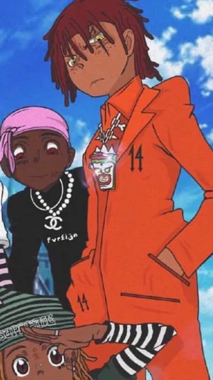 Black Characters Anime Rapper Wallpaper