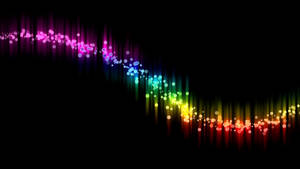 Black Color Background With Rainbow Bubbles Wallpaper