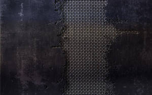 Black Concrete With Wire Mesh Wallpaper