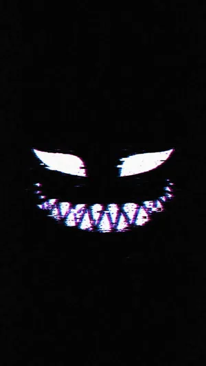 Black Creepy Smile Wallpaper
