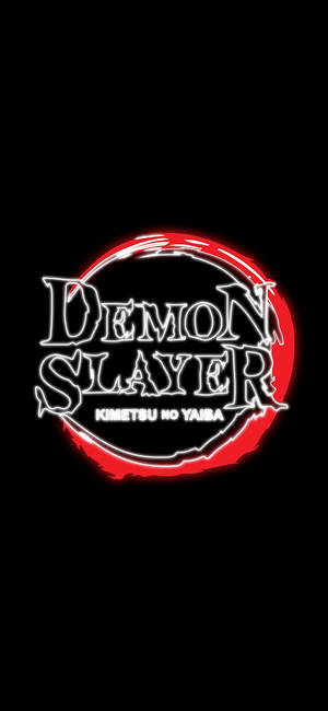 Black Demon Slayer Logo Wallpaper