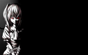 Black Devil Girl Aesthetic Desktop Wallpaper