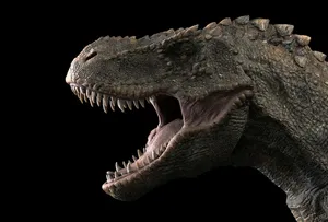 Black Dinosaur T-rex Close-up Wallpaper