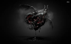 Black Dragon Carrying Dark Heart Wallpaper