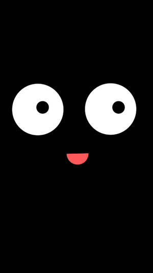 Black Emoji Big Eyes Wallpaper