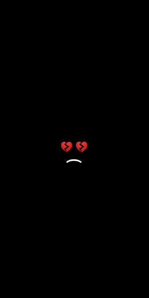 Black Emoji Broken Heart Eyes Wallpaper