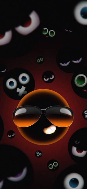 Black Emoji Cool Specs Wallpaper