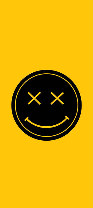 Black Emoji Dead Smile Wallpaper